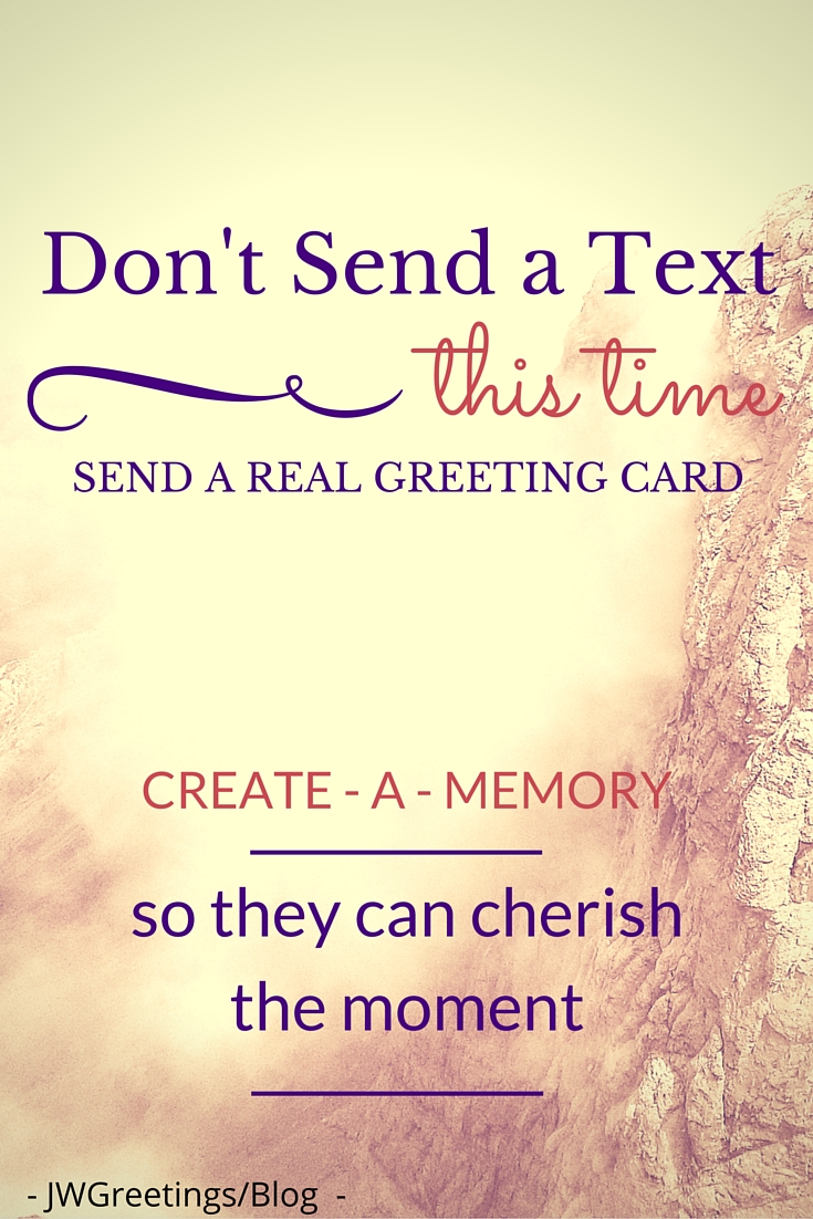 send a greeting card instead of a text quote