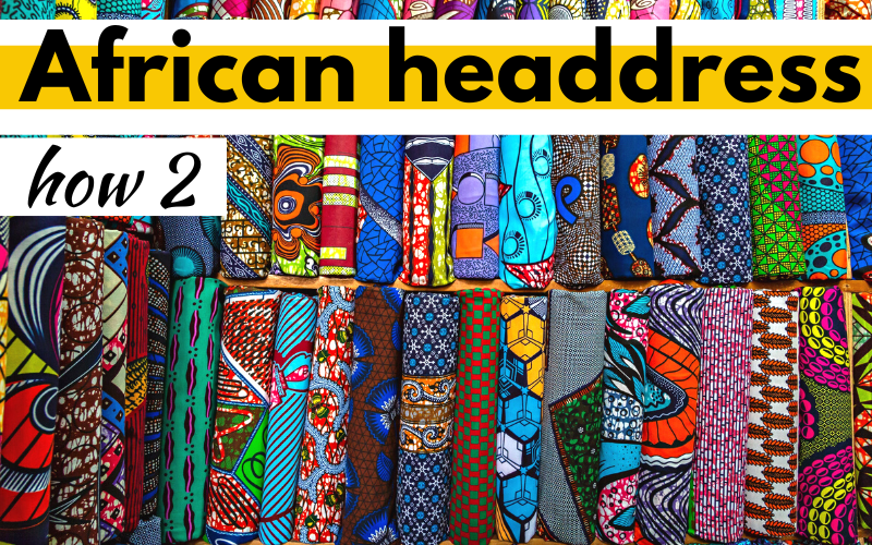 African Head Dress How 2 Life behind Black Greeting Cards