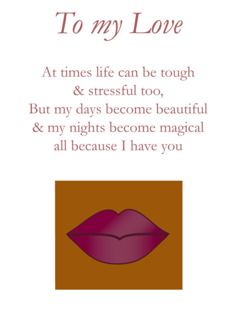 Love Card Black Woman Lips - ily001