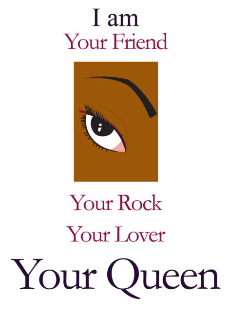 Love Card I Am Your Black Queen - ily002