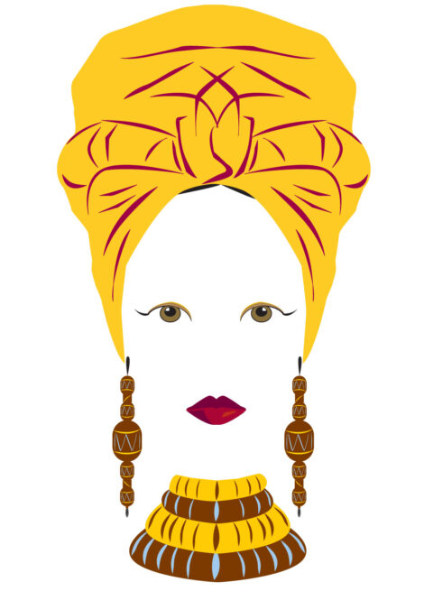 Any Occasion African Head Wrap Gold - any004
