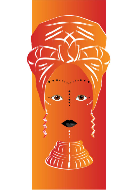 Any Occasion African Head Wrap Orange - any006