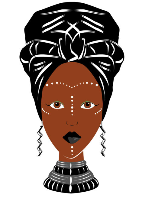 Any Occasion African Head Wrap Black - any008