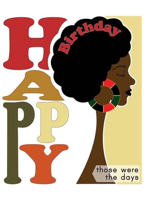 Her Birthday Afro Woman - bh0017