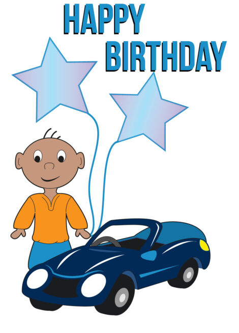 Birthday Card Child Boy Triplets - bk001