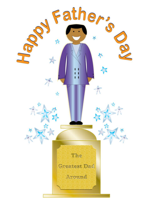 Fathers Day Card Dad Trophy - dad001
