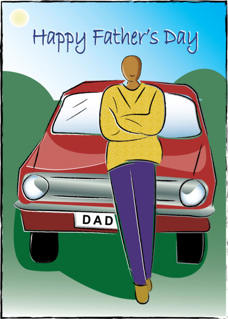 Fathers Day Card Dads Car - dad002