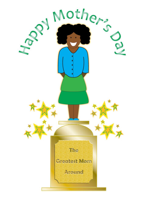 Mothers Day Card Mothers Trophy - mom002