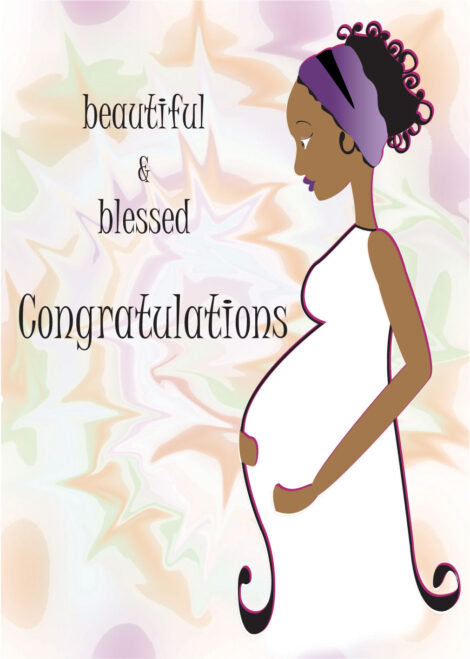New Birth Card Black Mother to Be - nb006
